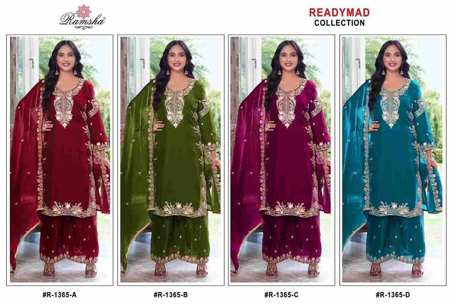 Ramsha 1365 Colours By Ramsha 1365-A To 1365-D Series Designer Pakistani Suits Beautiful Fancy Colorful Stylish Party Wear & Occasional Wear Fandy Embroidered Dresses At Wholesale Price