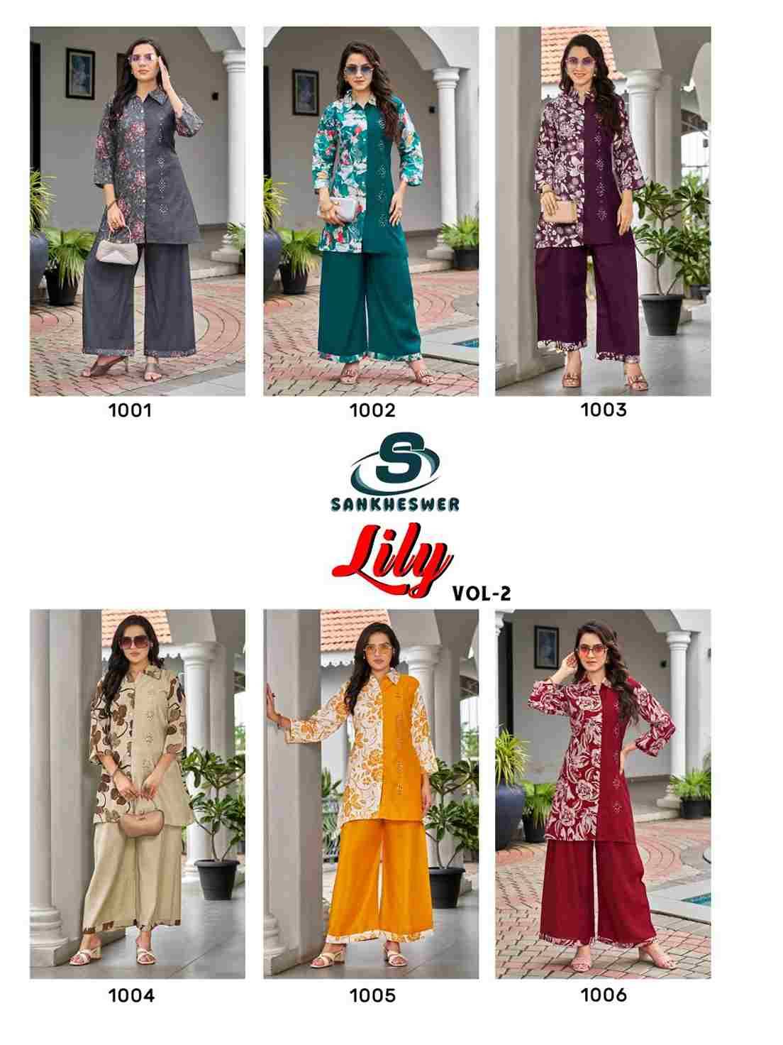 Lily Vol-2 By Sankheswer 1001 To 1006 Series Designer Stylish Fancy Colorful Beautiful Party Wear & Ethnic Wear Collection Vertican Co-Ord At Wholesale Price