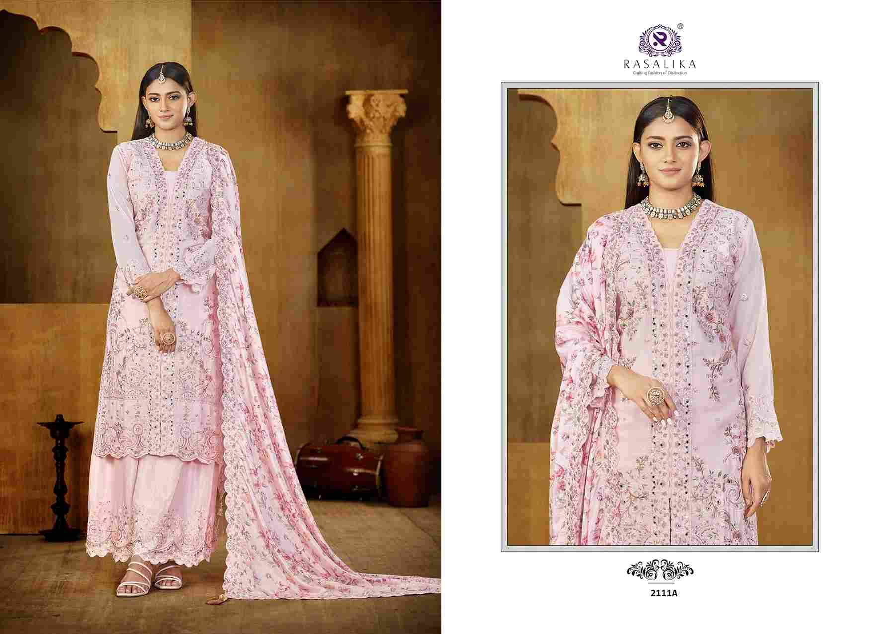 Rangeela By Rasalika 2111-A To 2111-D Series Designer Festive Suits Beautiful Fancy Colorful Stylish Party Wear & Occasional Wear Heavy Chinnon Silk Dresses At Wholesale Price