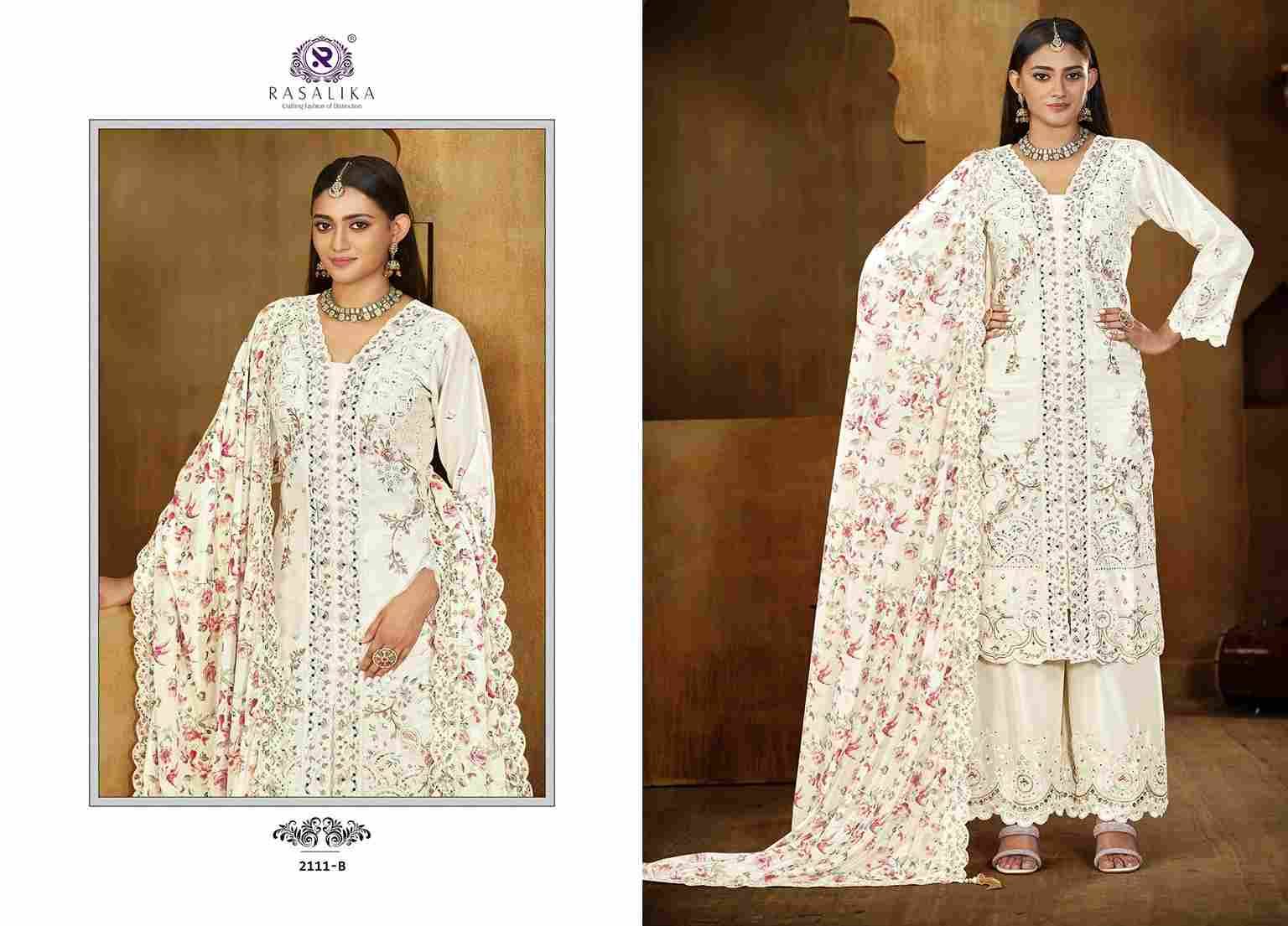 Rangeela By Rasalika 2111-A To 2111-D Series Designer Festive Suits Beautiful Fancy Colorful Stylish Party Wear & Occasional Wear Heavy Chinnon Silk Dresses At Wholesale Price