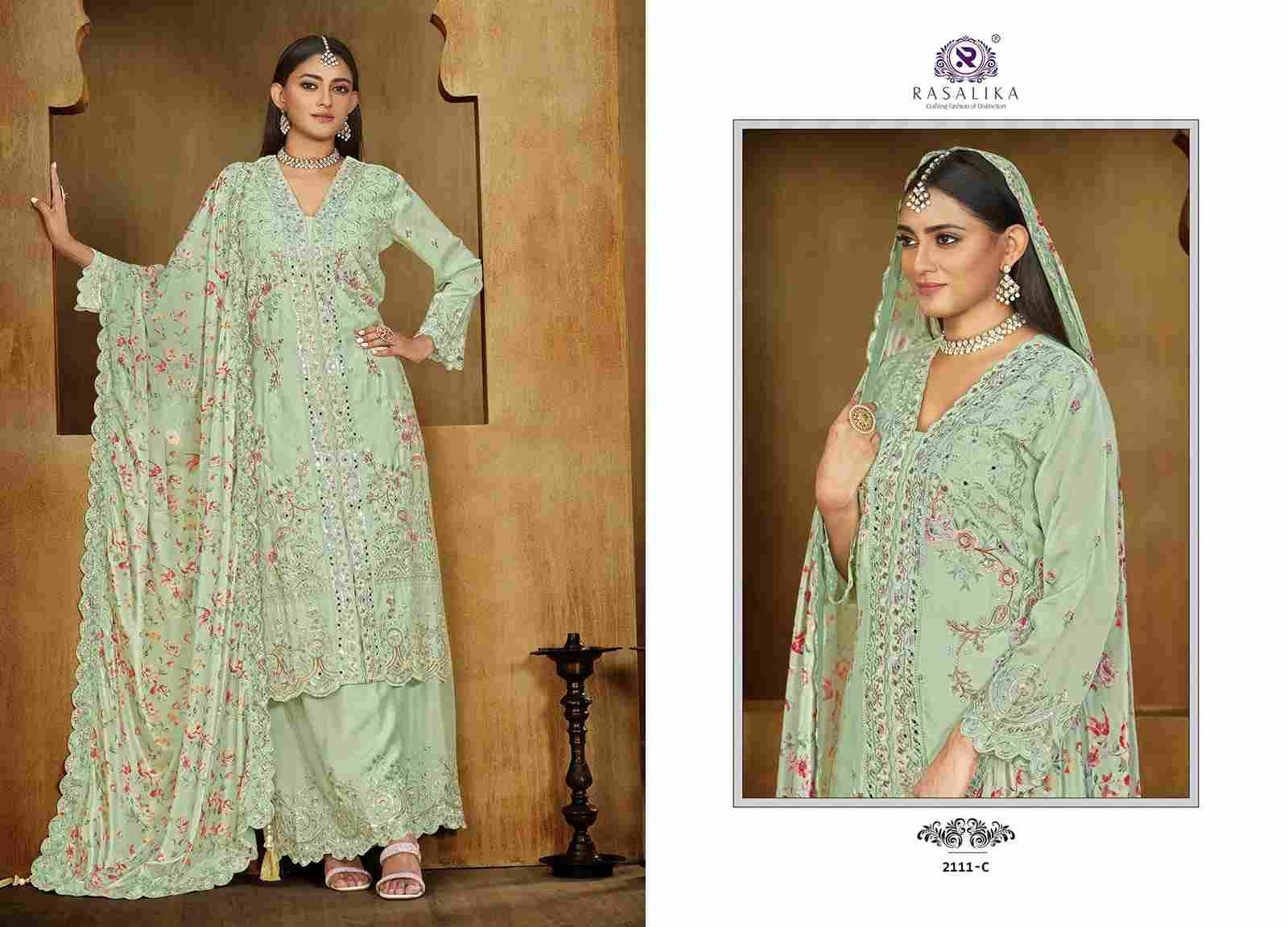 Rangeela By Rasalika 2111-A To 2111-D Series Designer Festive Suits Beautiful Fancy Colorful Stylish Party Wear & Occasional Wear Heavy Chinnon Silk Dresses At Wholesale Price