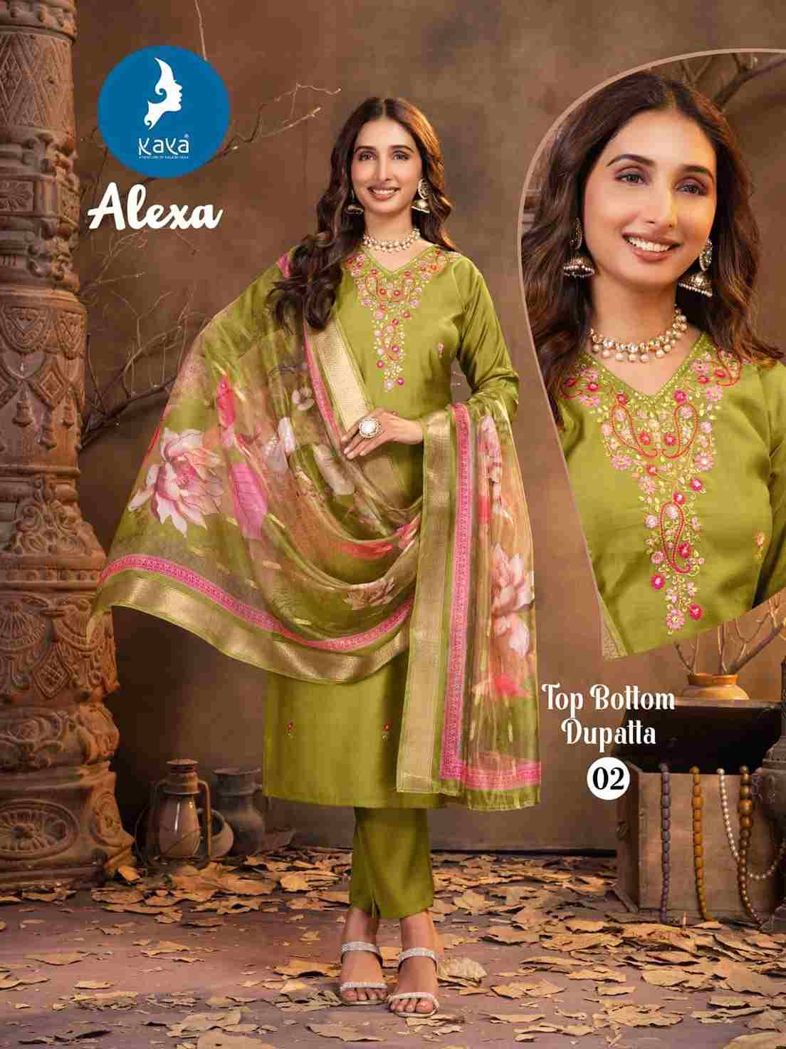 Alexa By Kaya 01 To 06 Series Beautiful Stylish Festive Suits Fancy Colorful Casual Wear & Ethnic Wear & Ready To Wear Vertican Silk Dresses At Wholesale Price
