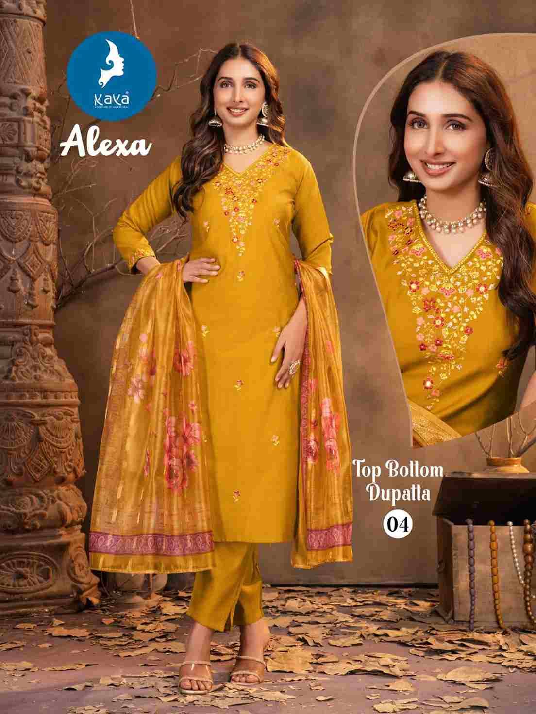 Alexa By Kaya 01 To 06 Series Beautiful Stylish Festive Suits Fancy Colorful Casual Wear & Ethnic Wear & Ready To Wear Vertican Silk Dresses At Wholesale Price