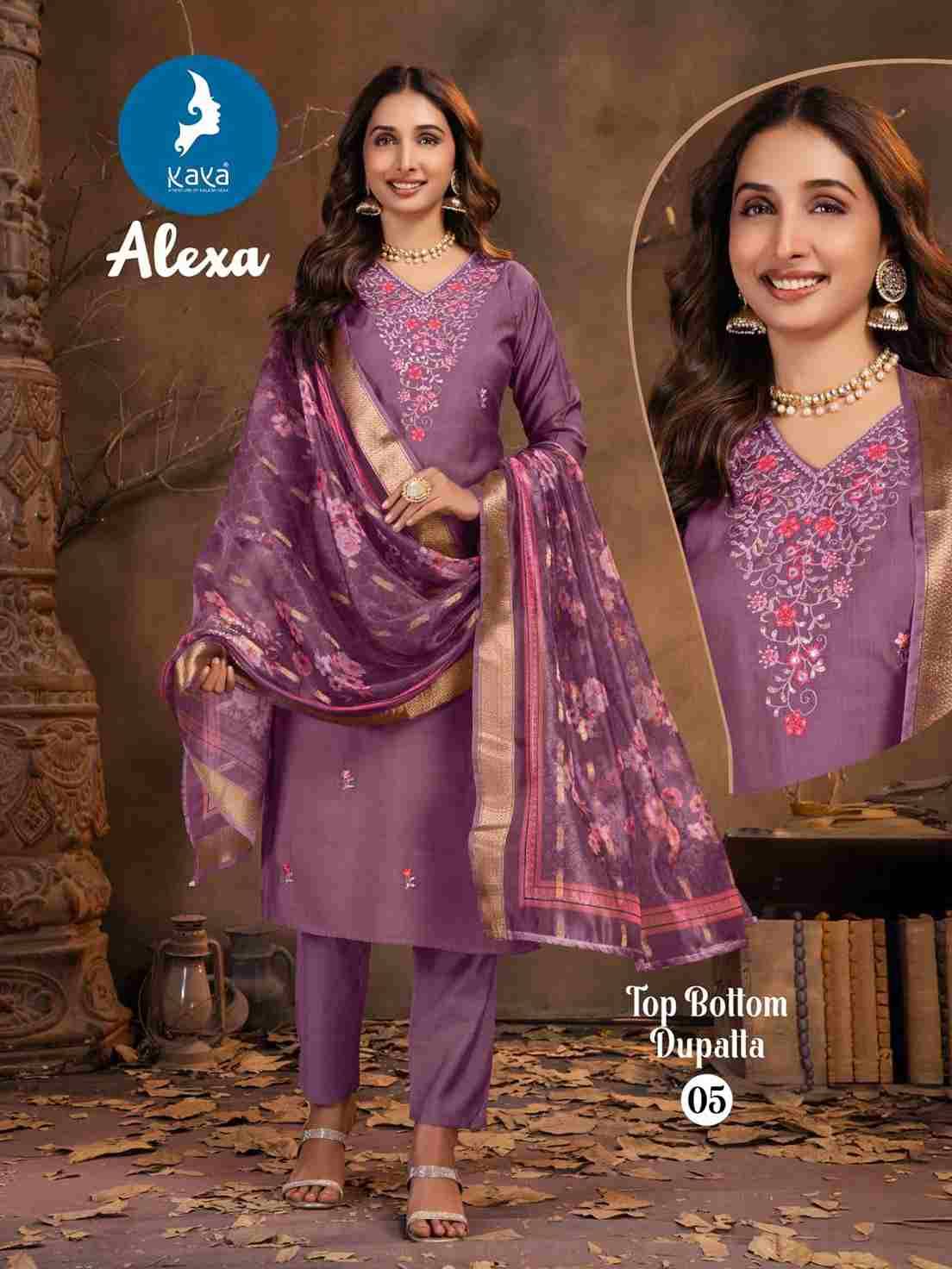 Alexa By Kaya 01 To 06 Series Beautiful Stylish Festive Suits Fancy Colorful Casual Wear & Ethnic Wear & Ready To Wear Vertican Silk Dresses At Wholesale Price