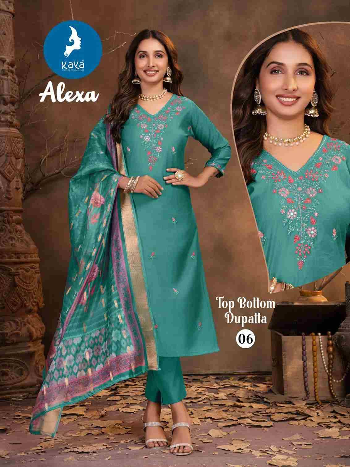 Alexa By Kaya 01 To 06 Series Beautiful Stylish Festive Suits Fancy Colorful Casual Wear & Ethnic Wear & Ready To Wear Vertican Silk Dresses At Wholesale Price