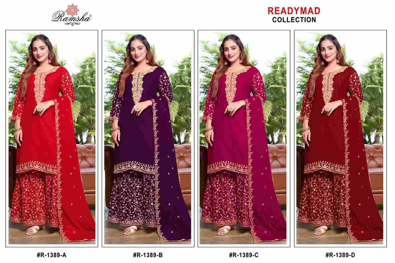 Ramsha 1389 Colours By Ramsha 1389-A To 1389-D Series Designer Pakistani Suits Beautiful Fancy Colorful Stylish Party Wear & Occasional Wear Georgette Embroidered Dresses At Wholesale Price