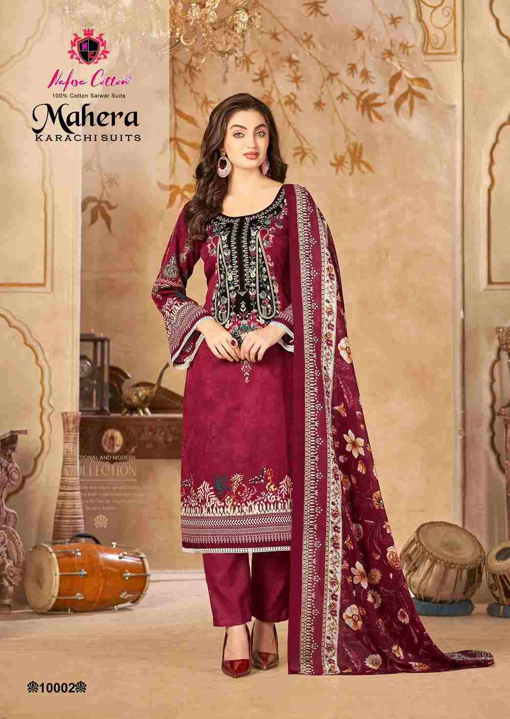 Mahera Vol-10 By Nafisa Cotton 10001 To 10006 Series Beautiful Festive Suits Stylish Fancy Colorful Casual Wear & Ethnic Wear Soft Cotton Print Dresses At Wholesale Price