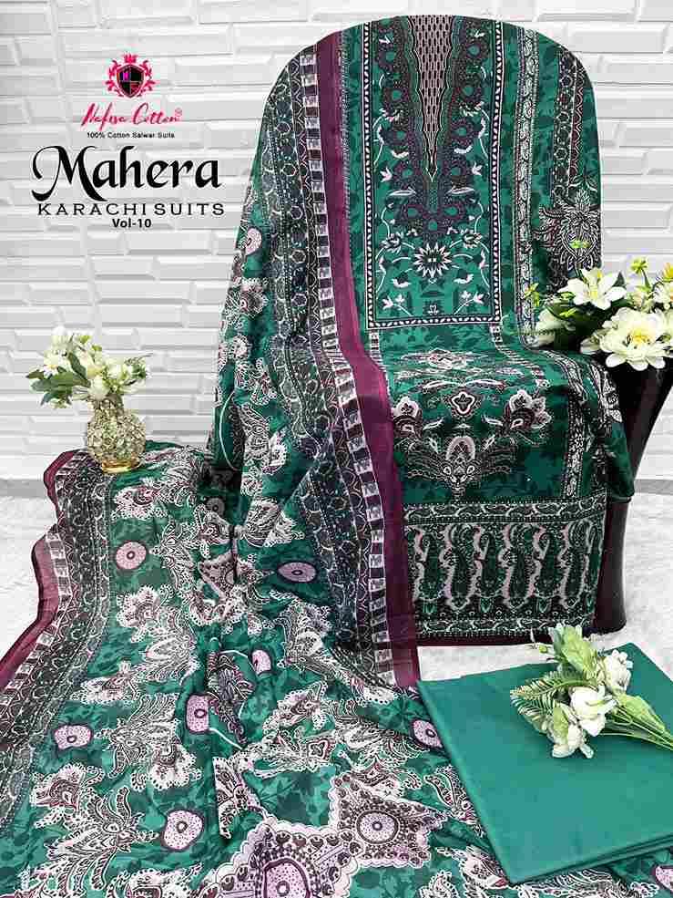 Mahera Vol-10 By Nafisa Cotton 10001 To 10006 Series Beautiful Festive Suits Stylish Fancy Colorful Casual Wear & Ethnic Wear Soft Cotton Print Dresses At Wholesale Price