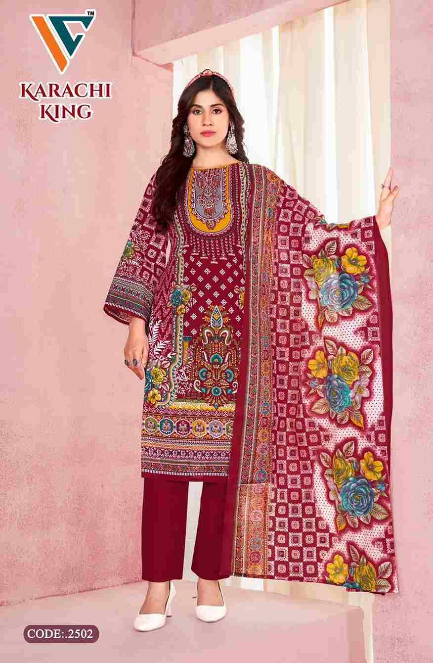 Karachi King Vol-25 By Vandana Creation 2501 To 2508 Series Beautiful Festive Suits Stylish Fancy Colorful Casual Wear & Ethnic Wear Cotton Print Dresses At Wholesale Price