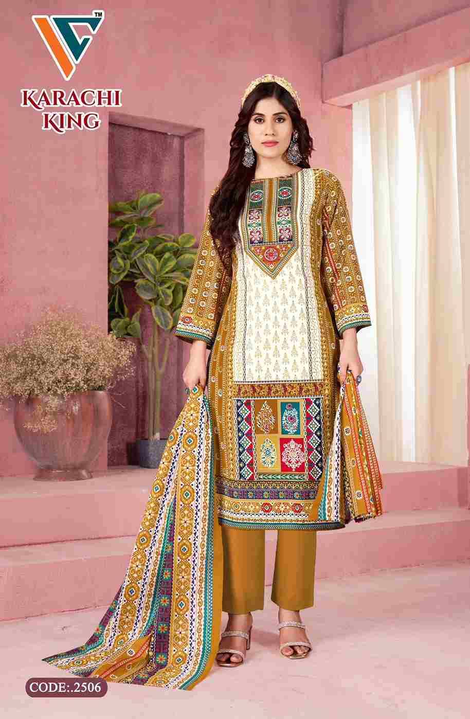 Karachi King Vol-25 By Vandana Creation 2501 To 2508 Series Beautiful Festive Suits Stylish Fancy Colorful Casual Wear & Ethnic Wear Cotton Print Dresses At Wholesale Price