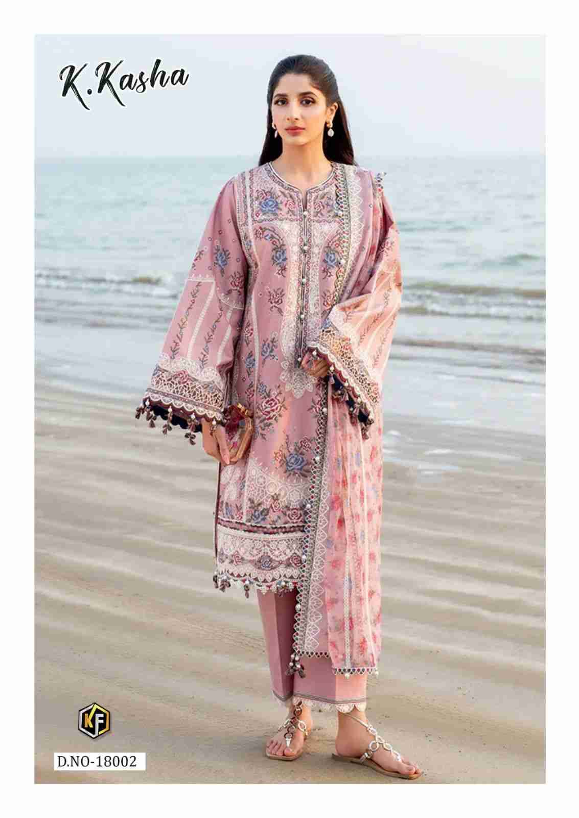 K.Kasha Vol-18 By Keval Fab 18001 To 18006 Series Beautiful Festive Suits Stylish Fancy Colorful Casual Wear & Ethnic Wear Heavy Pure Cotton Print Dresses At Wholesale Price