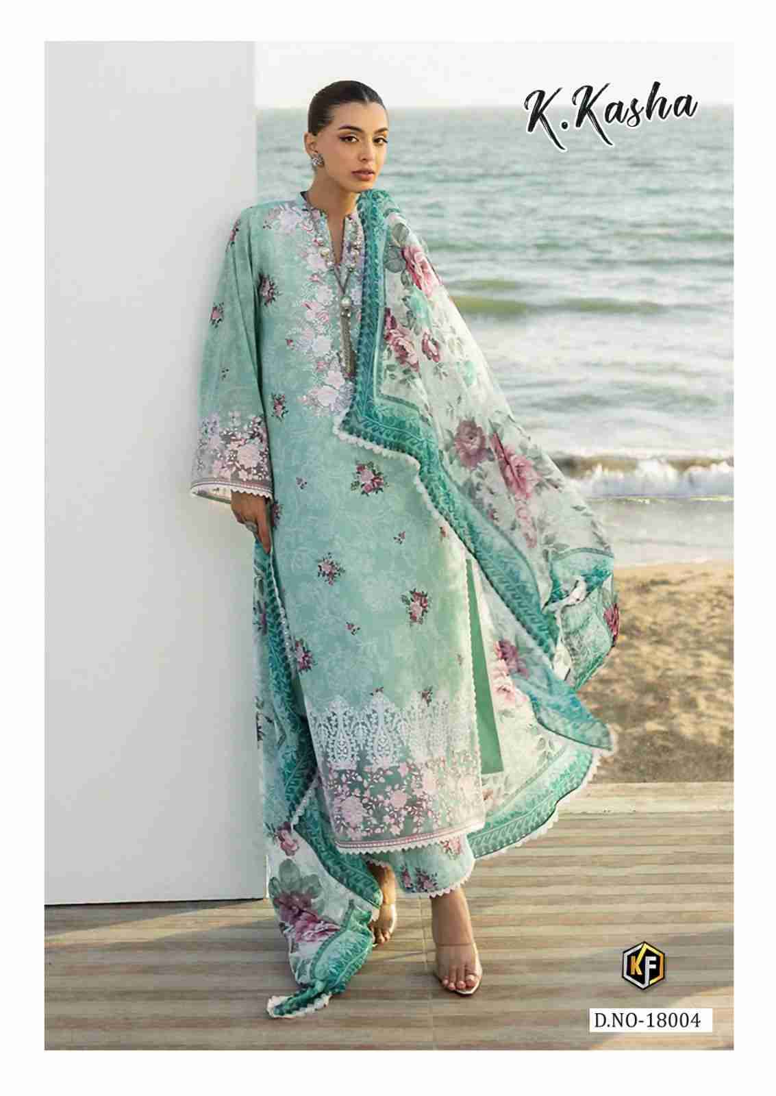 K.Kasha Vol-18 By Keval Fab 18001 To 18006 Series Beautiful Festive Suits Stylish Fancy Colorful Casual Wear & Ethnic Wear Heavy Pure Cotton Print Dresses At Wholesale Price