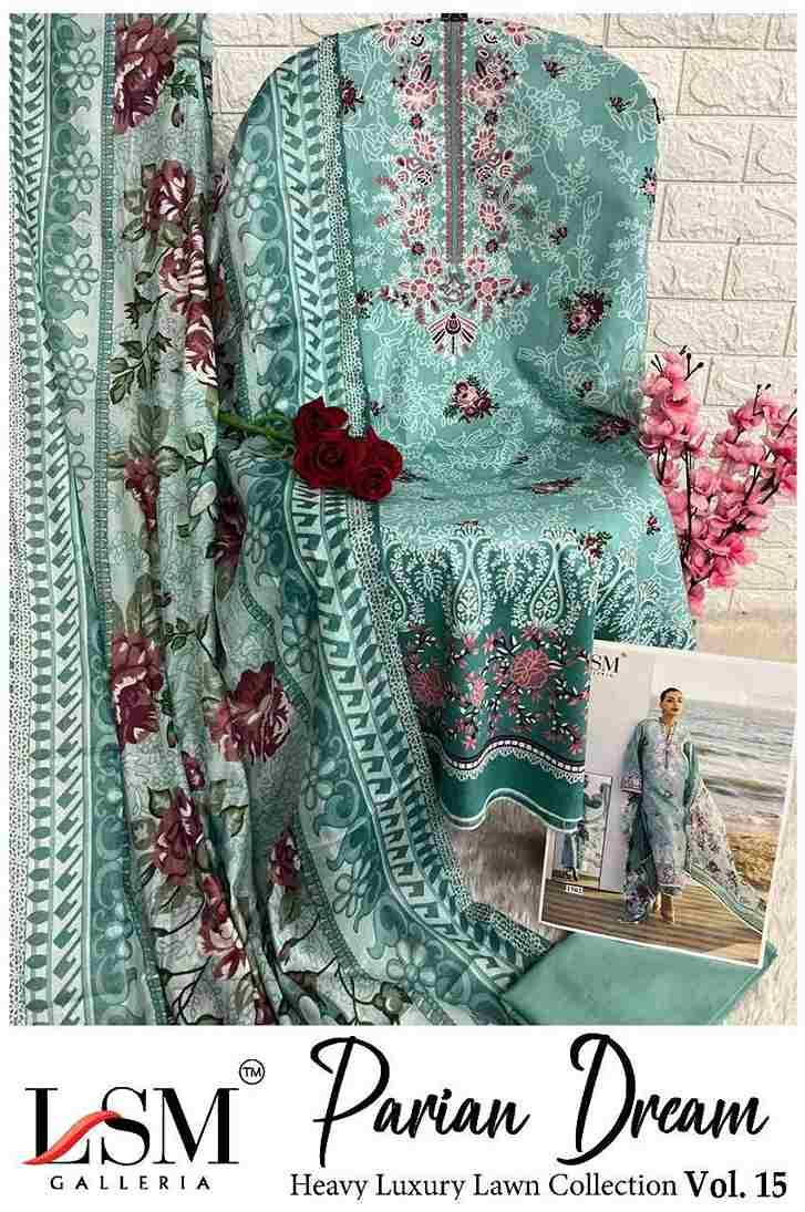 Parian Dream Vol-15 By Lsm Galleria 1501 To 1506 Series Beautiful Festive Suits Colorful Stylish Fancy Casual Wear & Ethnic Wear Pure Lawn Print With Work Dresses At Wholesale Price