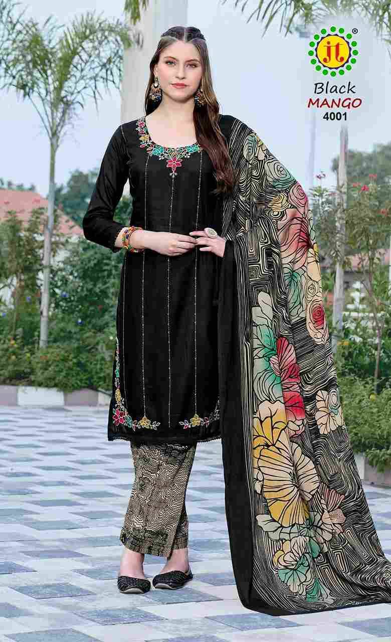 Black Mango Vol-4 By JT 4001 To 4005 Series Beautiful Festive Suits Colorful Stylish Fancy Casual Wear & Ethnic Wear Rayon Dresses At Wholesale Price