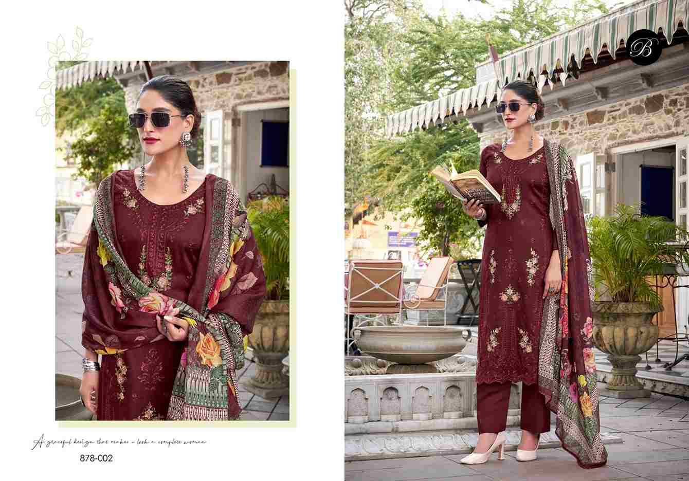 Zarqash Vol-8 By Belliza 878-001 To 878-006 Series Beautiful Festive Suits Stylish Fancy Colorful Casual Wear & Ethnic Wear Pure Jam Cotton Dresses At Wholesale Price