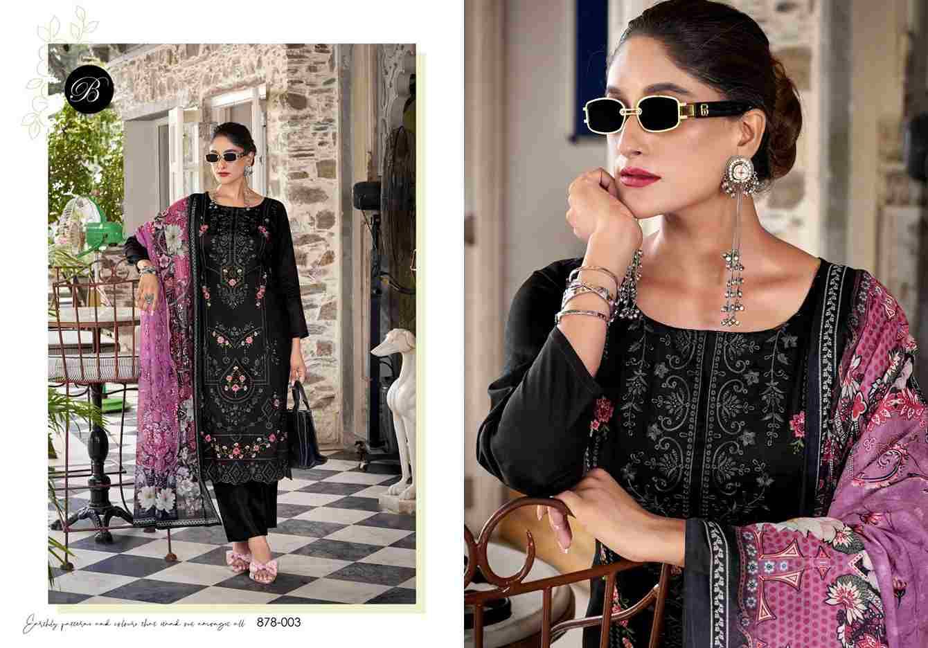 Zarqash Vol-8 By Belliza 878-001 To 878-006 Series Beautiful Festive Suits Stylish Fancy Colorful Casual Wear & Ethnic Wear Pure Jam Cotton Dresses At Wholesale Price