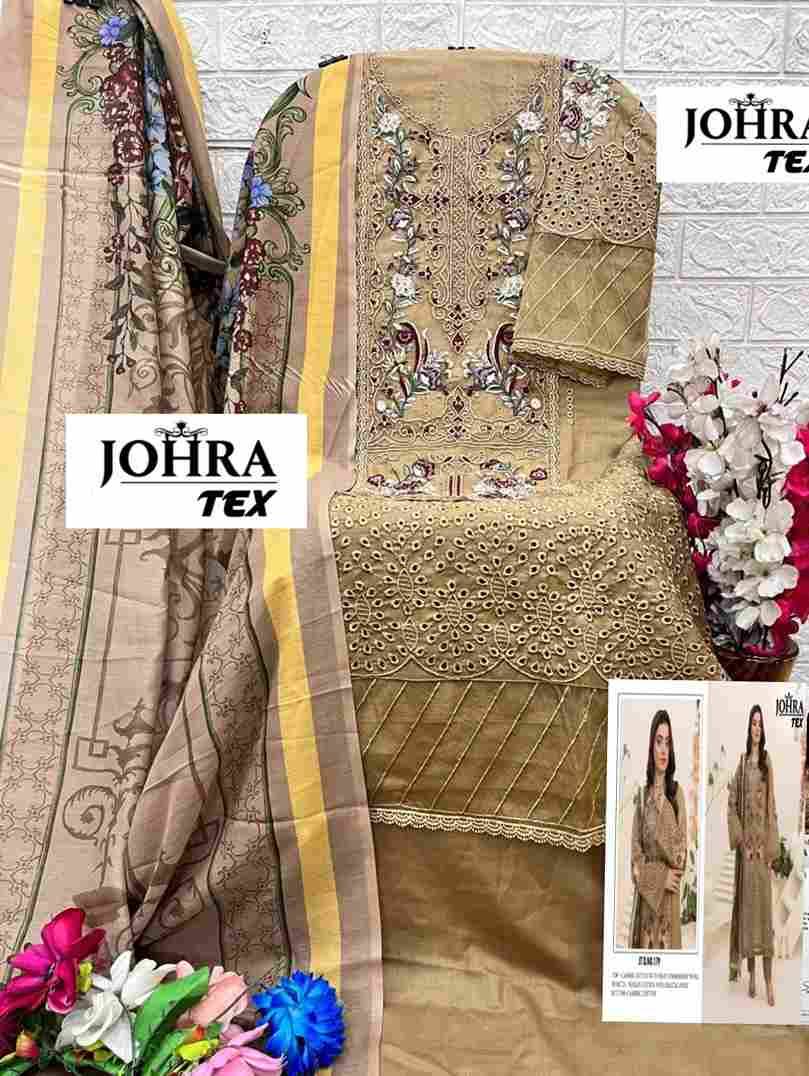 Johra Hit Design 179 By Johra Tex Beautiful Pakistani Suits Colorful Stylish Fancy Casual Wear & Ethnic Wear Cambric Cotton Embroidered Dresses At Wholesale Price