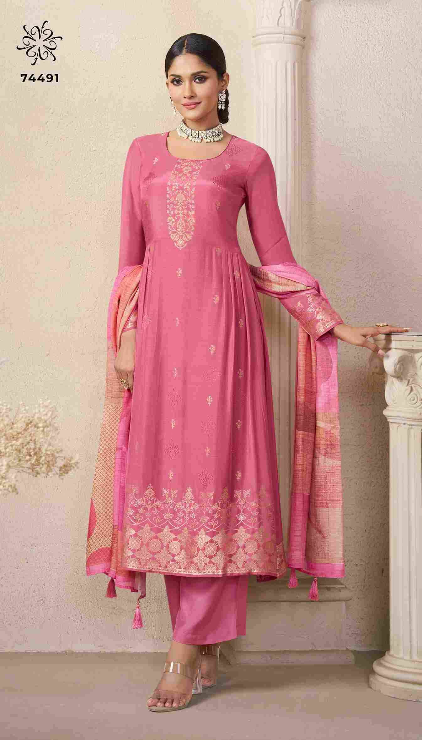 Navya By Vinay Fashion 74491 To 74494 Series Designer Festive Suits Collection Beautiful Stylish Fancy Colorful Party Wear & Occasional Wear Muslin Embroidered Dresses At Wholesale Price