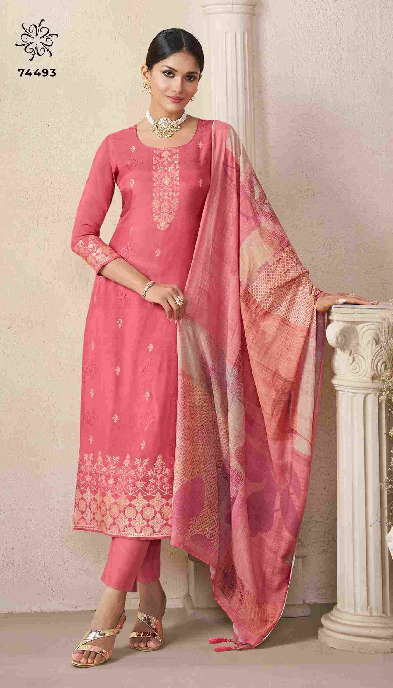 Navya By Vinay Fashion 74491 To 74494 Series Designer Festive Suits Collection Beautiful Stylish Fancy Colorful Party Wear & Occasional Wear Muslin Embroidered Dresses At Wholesale Price
