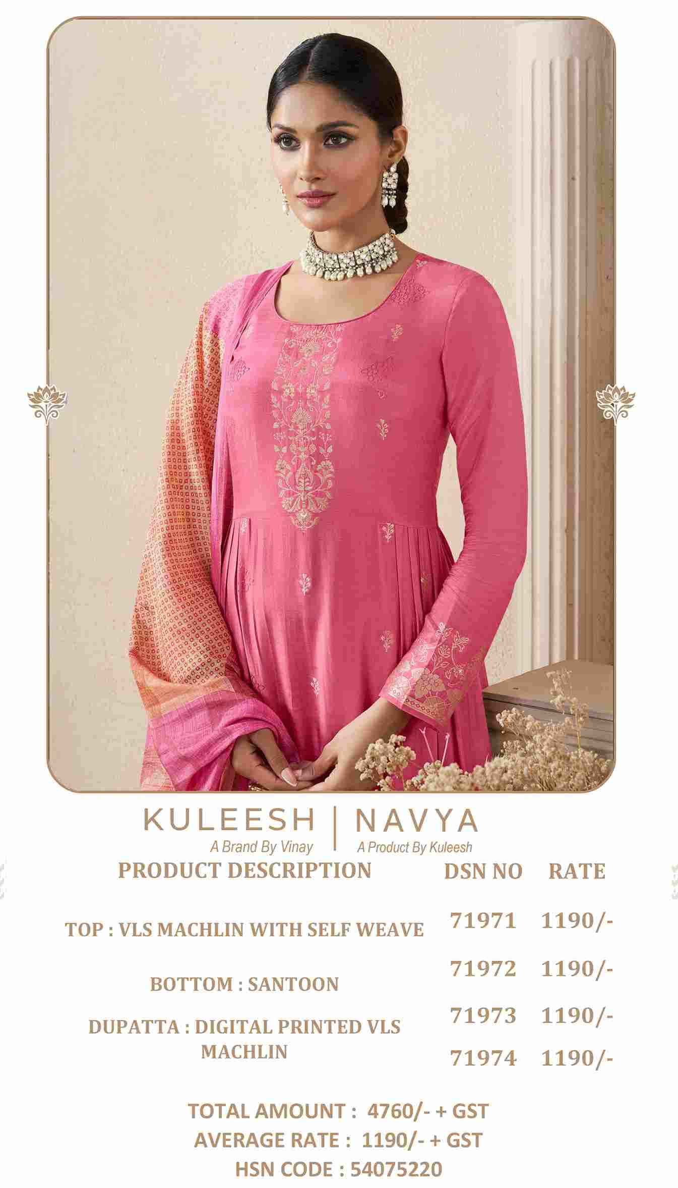 Navya By Vinay Fashion 74491 To 74494 Series Designer Festive Suits Collection Beautiful Stylish Fancy Colorful Party Wear & Occasional Wear Muslin Embroidered Dresses At Wholesale Price