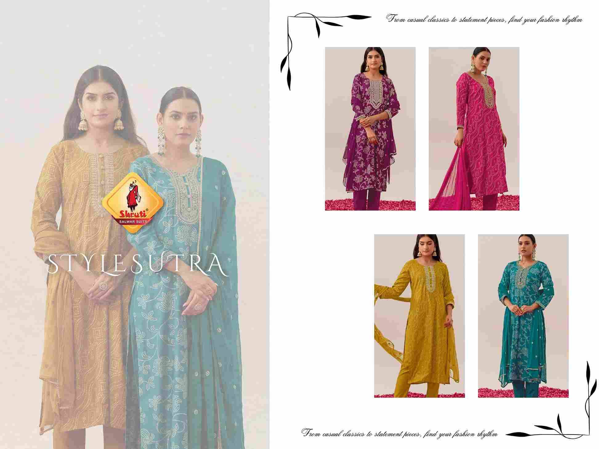 Style Sutra By Shruti 01 To 04 Series Beautiful Festive Suits Colorful Stylish Fancy Casual Wear & Ethnic Wear Viscose Silk Dresses At Wholesale Price