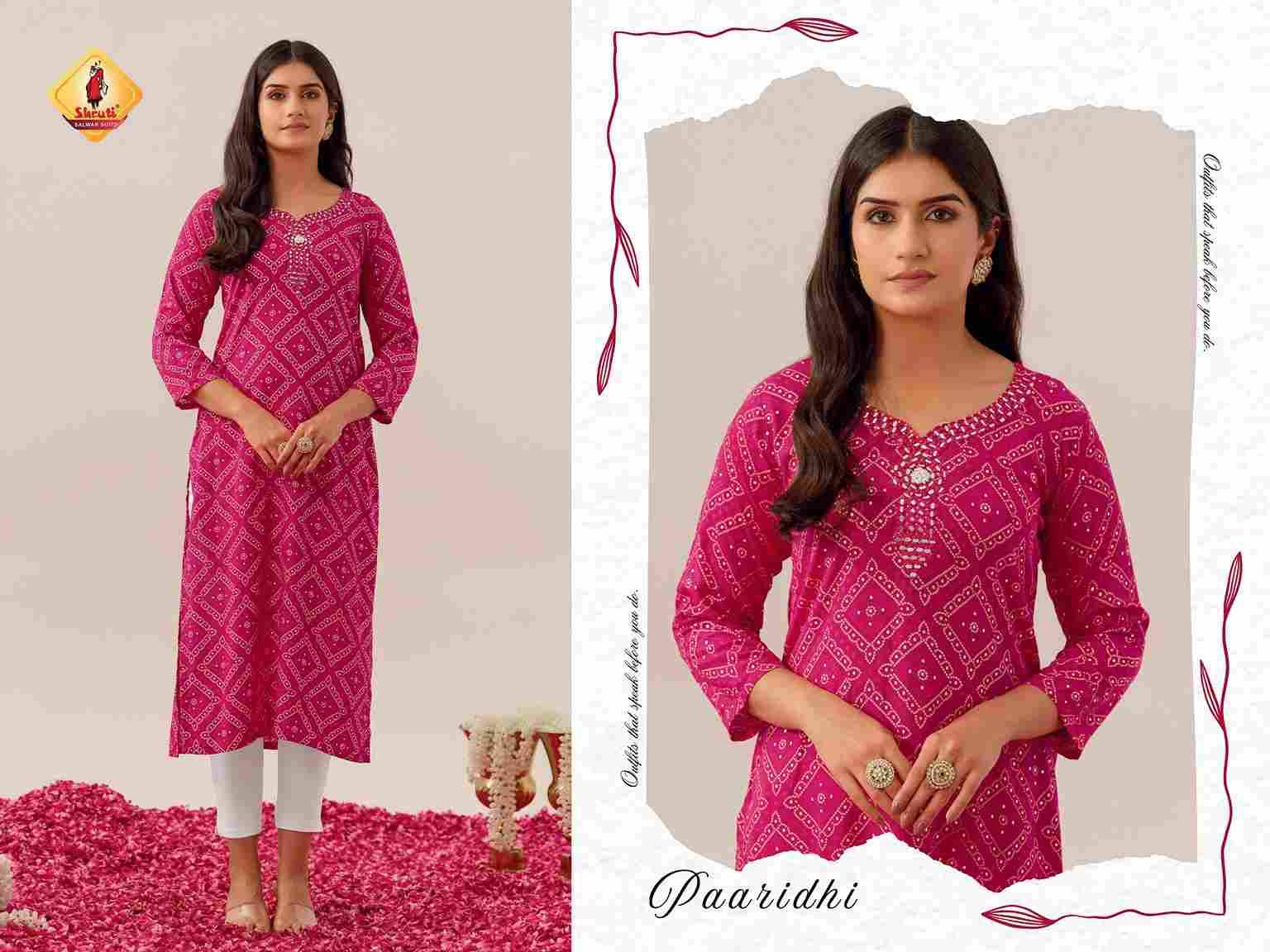 Bandhej Vol-7 By Shruti 01 To 04 Series Designer Stylish Fancy Colorful Beautiful Party Wear & Ethnic Wear Collection Rayon Foil Print Kurtis At Wholesale Price