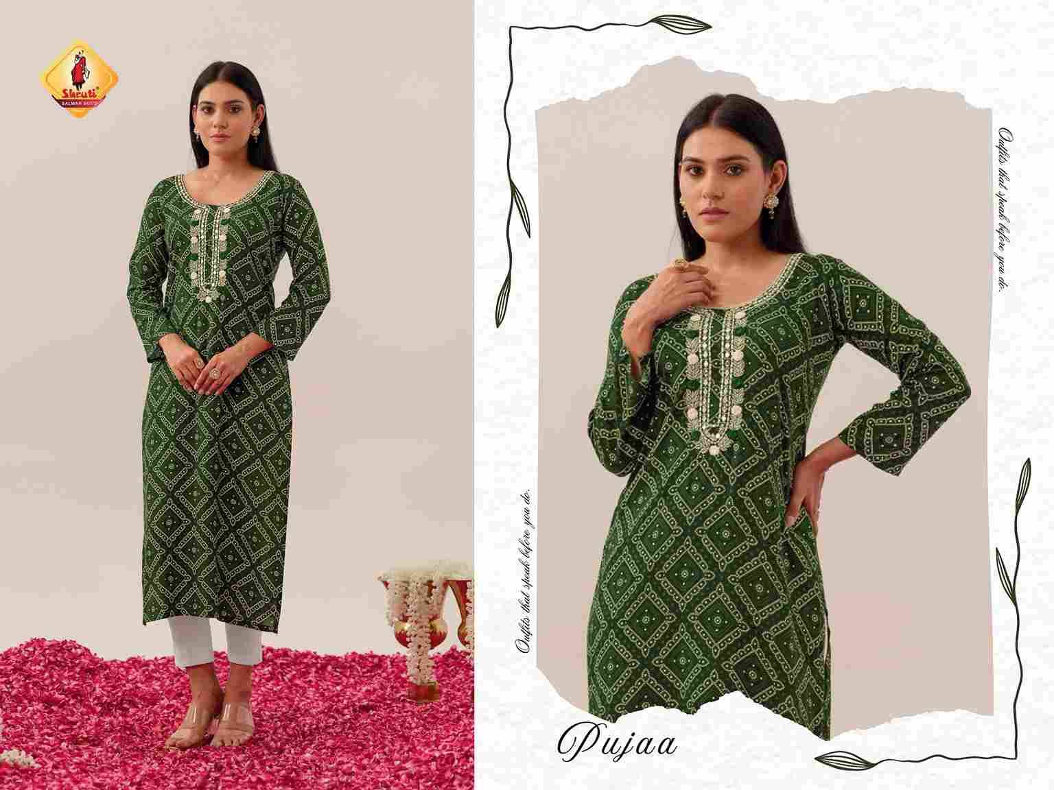 Bandhej Vol-7 By Shruti 01 To 04 Series Designer Stylish Fancy Colorful Beautiful Party Wear & Ethnic Wear Collection Rayon Foil Print Kurtis At Wholesale Price