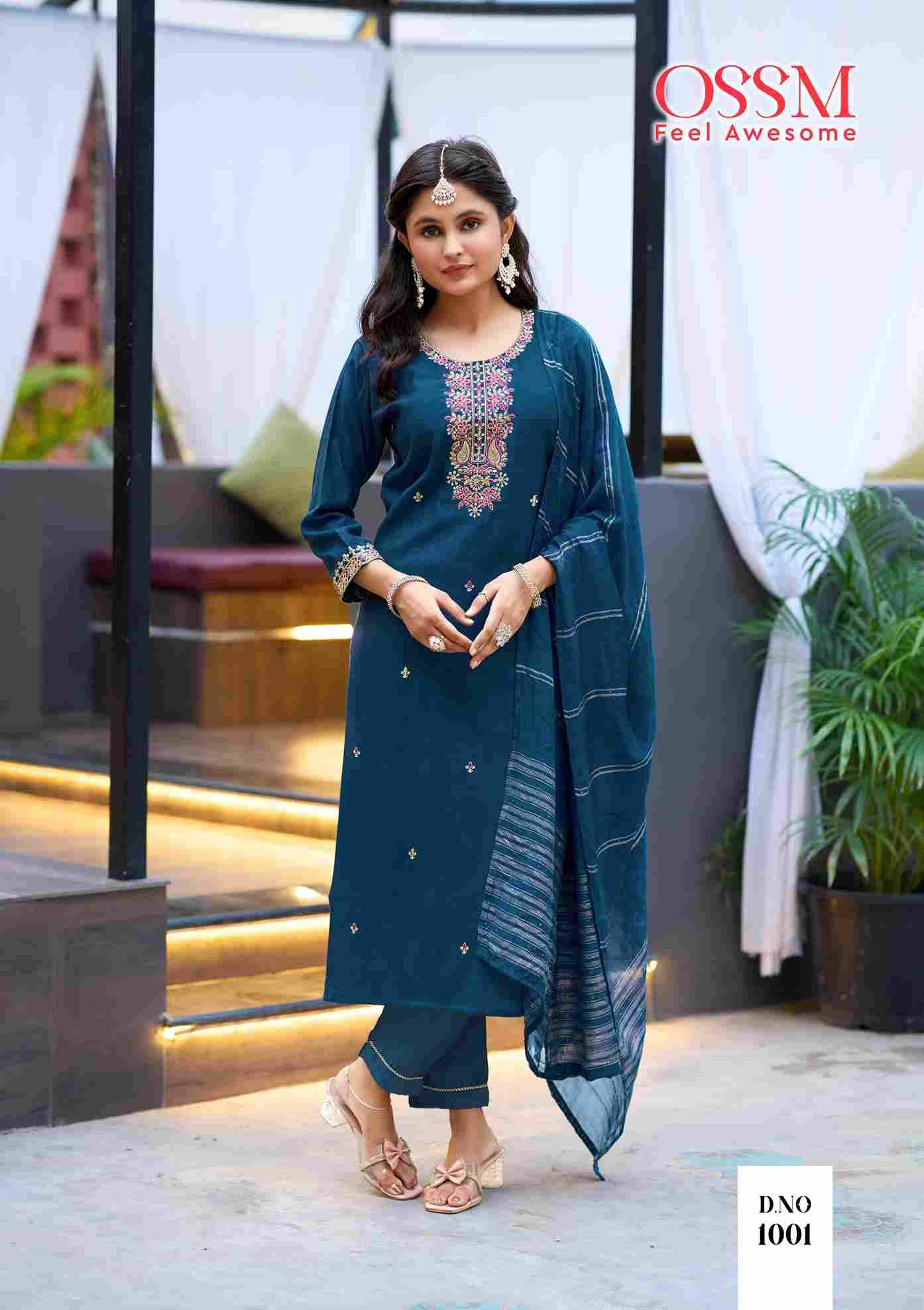 Gungun By Ossm 1001 To 1006 Series Designer Festive Suits Beautiful Fancy Stylish Colorful Party Wear & Occasional Wear Viscose Silk Embroidered Dresses At Wholesale Price