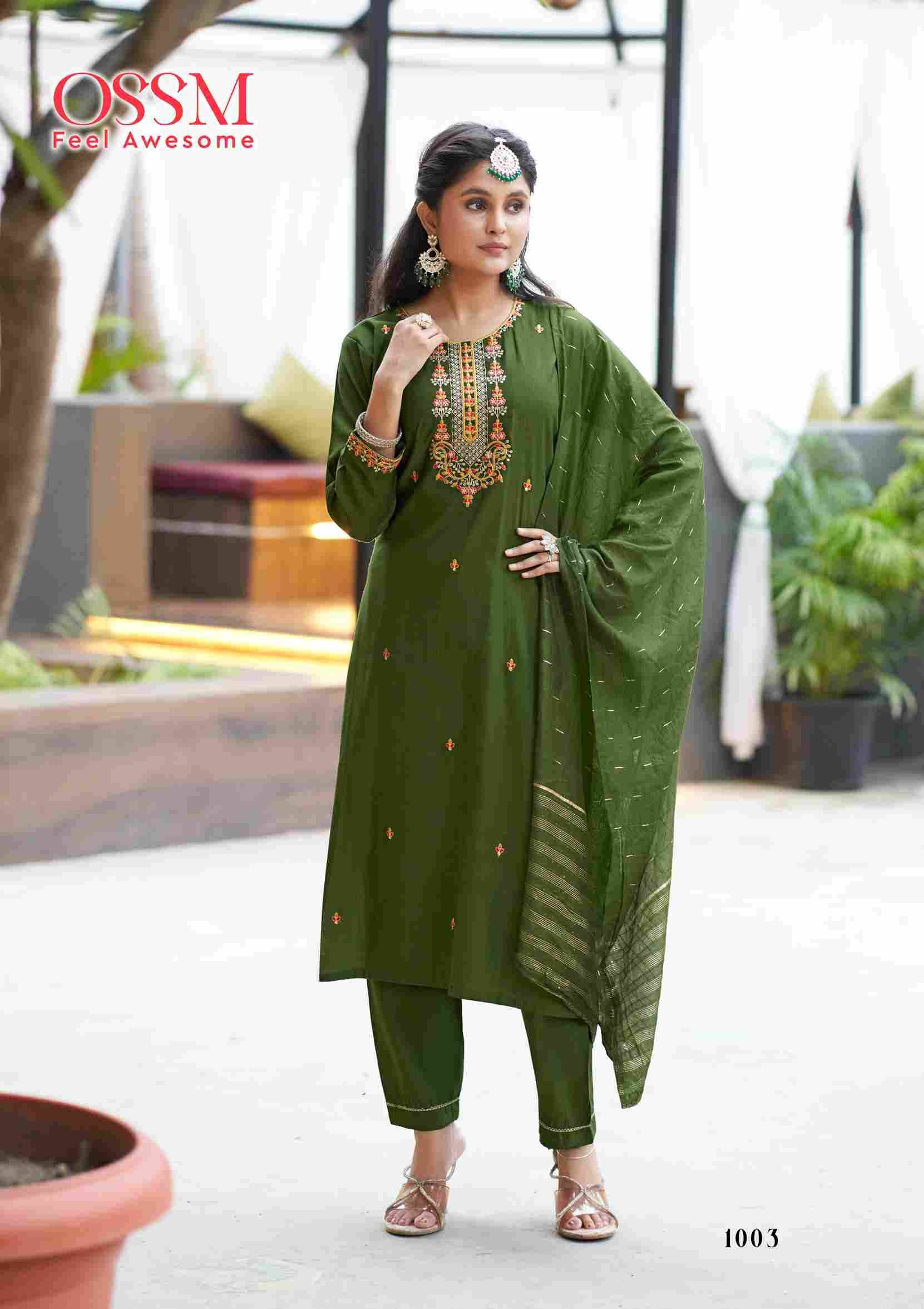 Gungun By Ossm 1001 To 1006 Series Designer Festive Suits Beautiful Fancy Stylish Colorful Party Wear & Occasional Wear Viscose Silk Embroidered Dresses At Wholesale Price