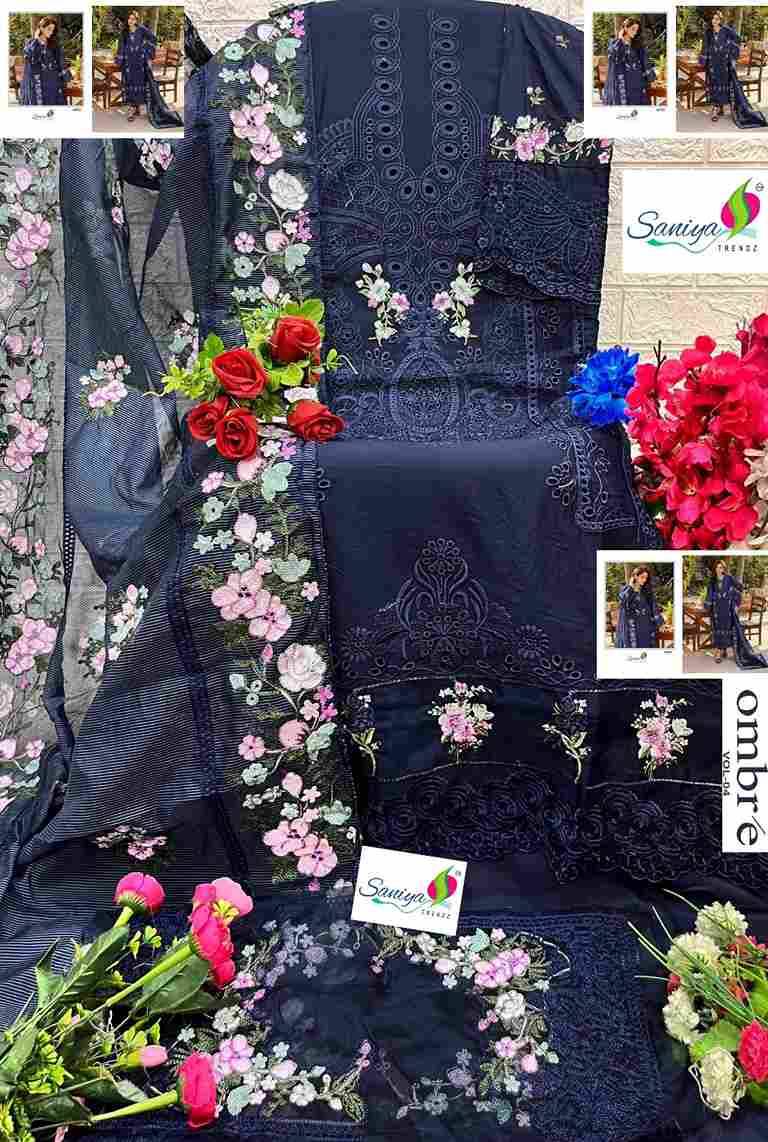 Ombre Vol-5 By Saniya Trendz 5001 To 5002 Series Beautiful Pakistani Suits Colorful Stylish Fancy Casual Wear & Ethnic Wear Pure Cotton Embroidered Dresses At Wholesale Price