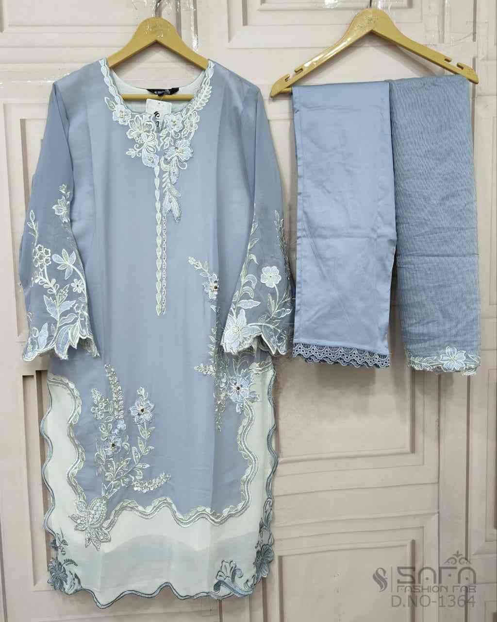 Safa 1364 Colours By Safa Fashion 1364-A To 1364-C Series Designer Stylish Fancy Colorful Beautiful Party Wear & Ethnic Wear Collection Georgette Dresses At Wholesale Price