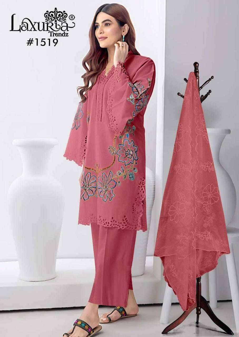 Luxuria Trendz 1519 Colours By Luxuria 1519-A To 1519-D Series Beautiful Pakistani Suits Colorful Stylish Fancy Casual Wear & Ethnic Wear Simmer Dresses At Wholesale Price