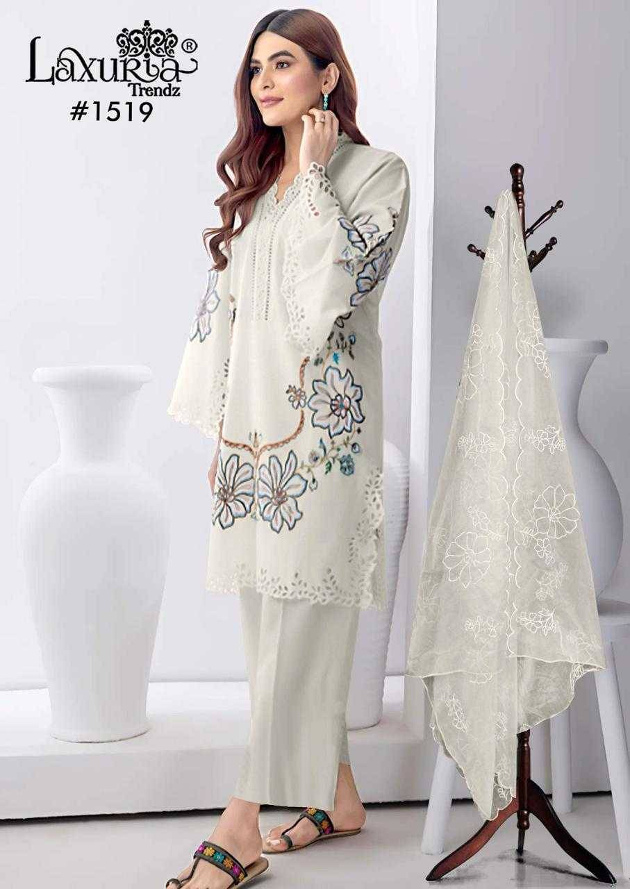 Luxuria Trendz 1519 Colours By Luxuria 1519-A To 1519-D Series Beautiful Pakistani Suits Colorful Stylish Fancy Casual Wear & Ethnic Wear Simmer Dresses At Wholesale Price