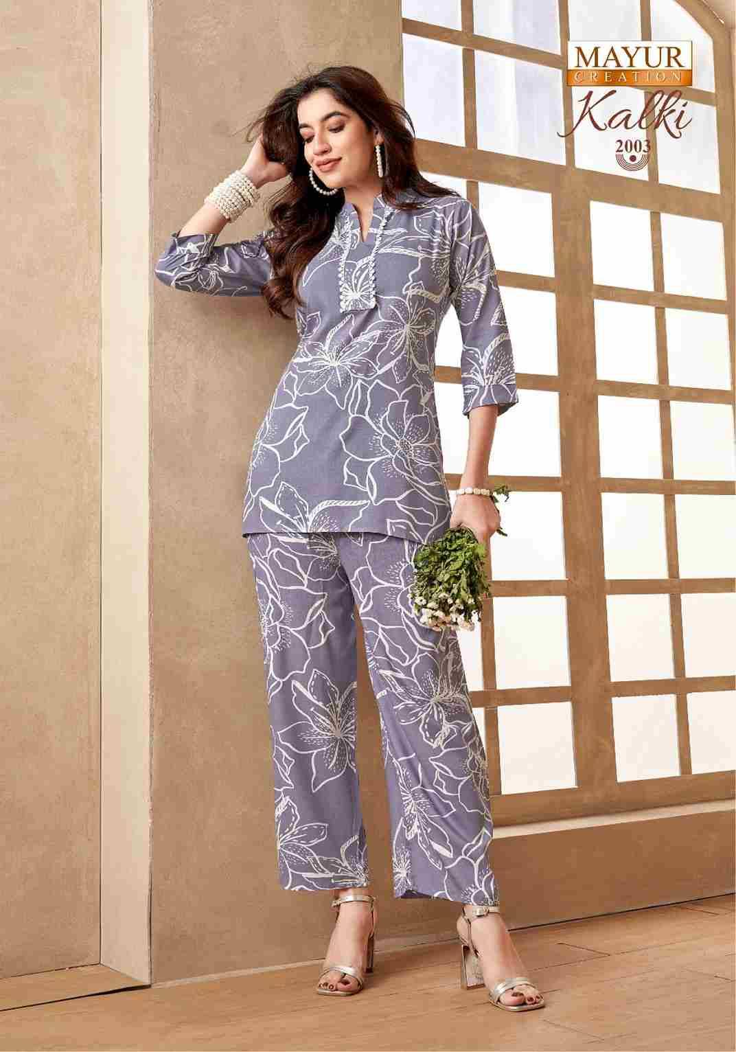 Kalki Vol-2 By Mayur Creation 2001 To 2010 Series Designer Stylish Fancy Colorful Beautiful Party Wear & Ethnic Wear Collection Heavy Rayon Co-Ords At Wholesale Price