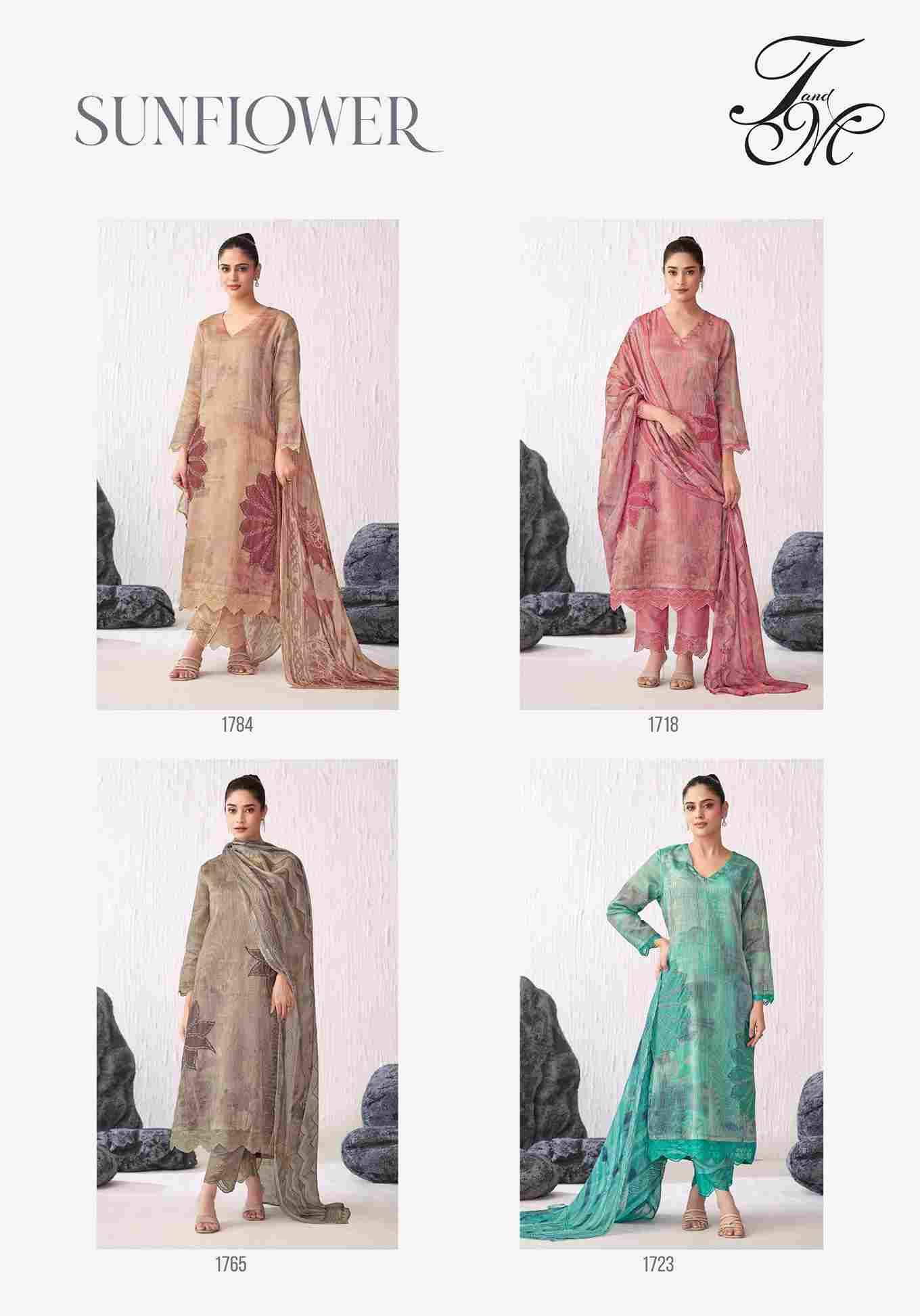 Sunflower By T And M Designer Studio Beautiful Festive Suits Colorful Stylish Fancy Casual Wear & Ethnic Wear Pure Silk Dresses At Wholesale Price