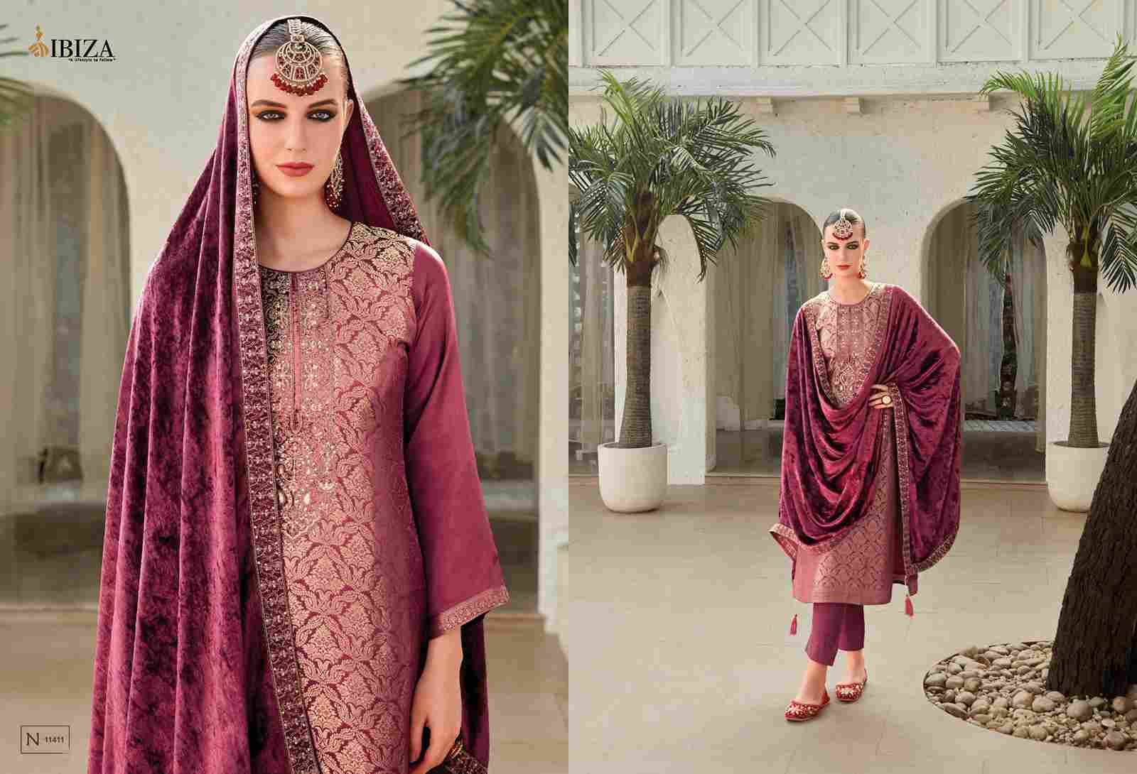 Sadgi Vol-3 By Ibiza 11411 To 11416 Series Designer Festive Suits Beautiful Fancy Stylish Colorful Party Wear & Occasional Wear Pure Silk Jacquard Dresses At Wholesale Price