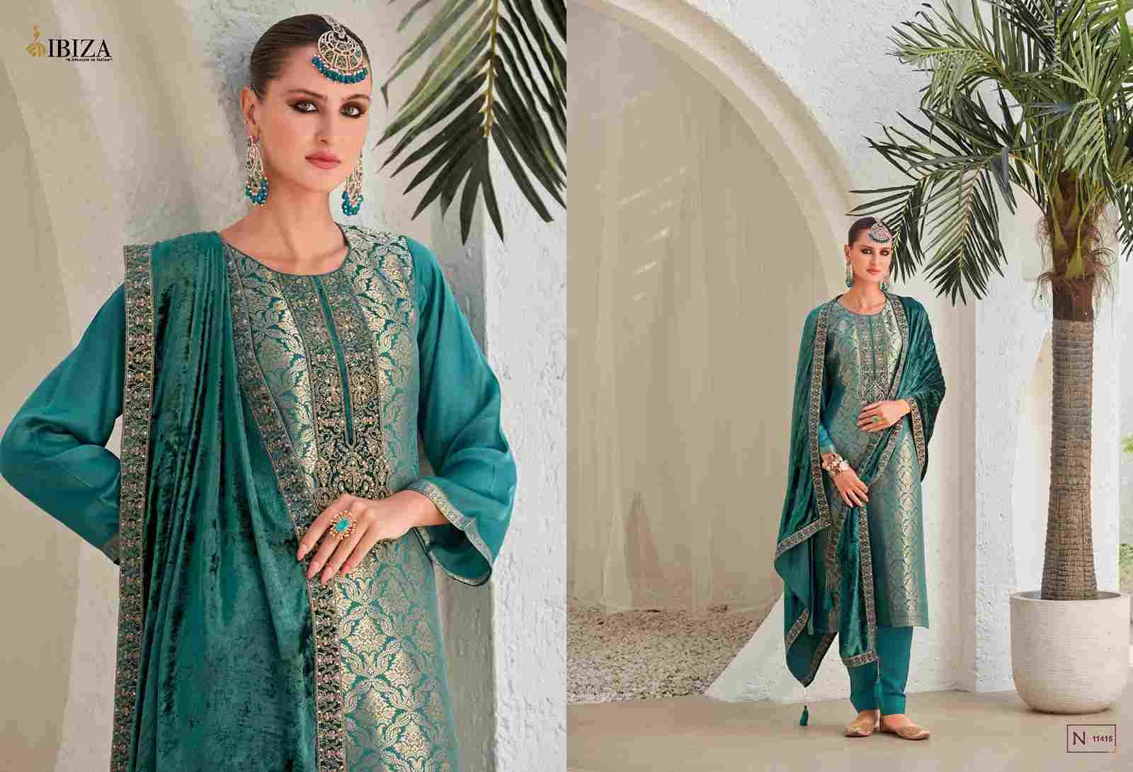 Sadgi Vol-3 By Ibiza 11411 To 11416 Series Designer Festive Suits Beautiful Fancy Stylish Colorful Party Wear & Occasional Wear Pure Silk Jacquard Dresses At Wholesale Price
