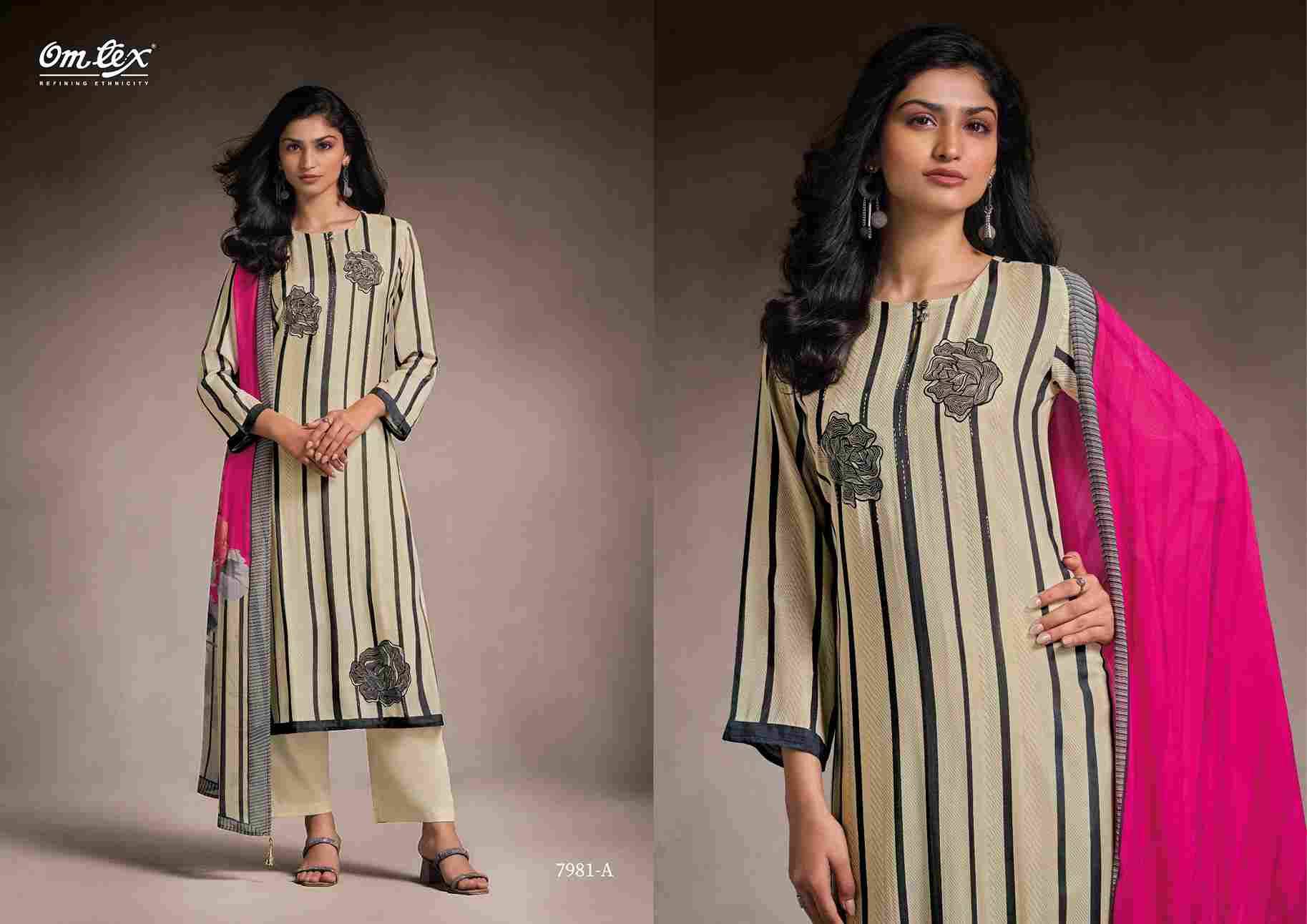 Zarvika By Om Tex 7981-A To 7981-C Series Beautiful Festive Suits Colorful Stylish Fancy Casual Wear & Ethnic Wear Silk Print With Work Dresses At Wholesale Price