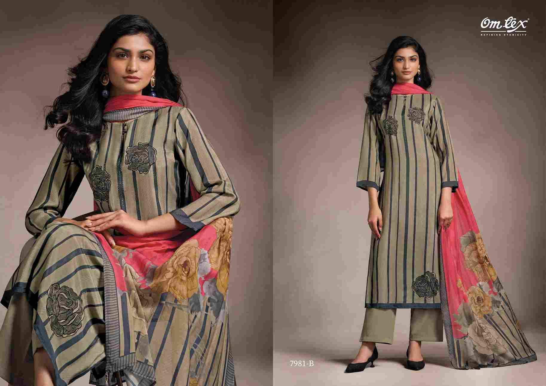 Zarvika By Om Tex 7981-A To 7981-C Series Beautiful Festive Suits Colorful Stylish Fancy Casual Wear & Ethnic Wear Silk Print With Work Dresses At Wholesale Price
