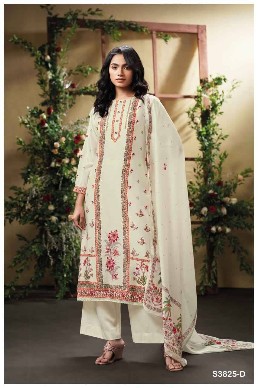 Melfey-3825 By Ganga Fashion 3825-A To 3825-D Series Beautiful Festive Suits Colorful Stylish Fancy Casual Wear & Ethnic Wear Pure Bemberg Silk Dresses At Wholesale Price