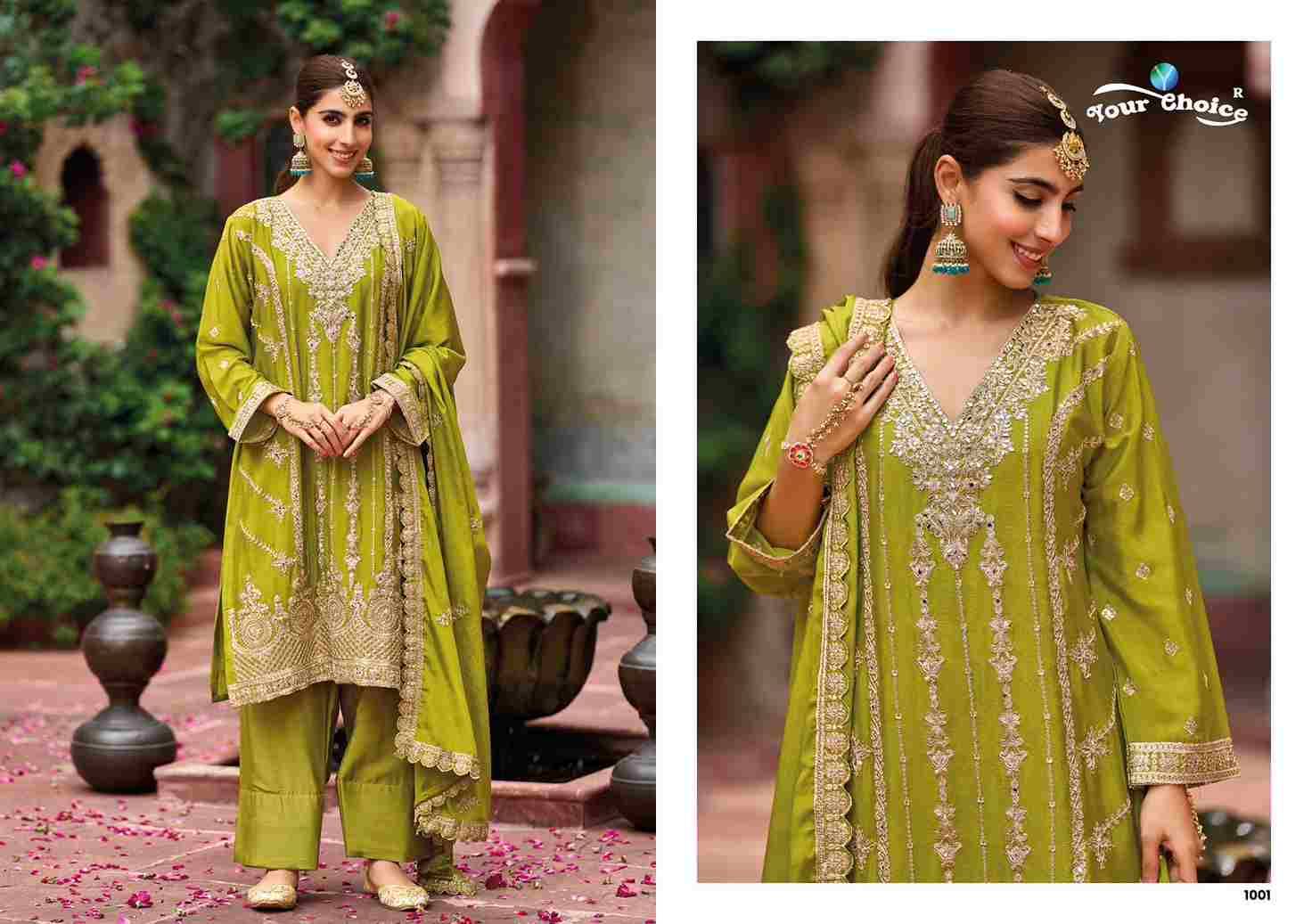 Farasi Silver By Your Choice 1001 To 1004 Series Designer Festive Suits Collection Beautiful Stylish Fancy Colorful Party Wear & Occasional Wear Chinnon Dresses At Wholesale Price