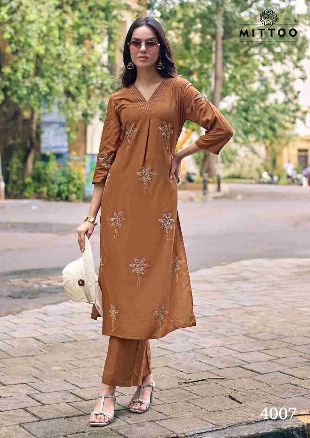 Albella Vol-2 By Mittoo 4007 To 4012 Series Designer Stylish Fancy Colorful Beautiful Party Wear & Ethnic Wear Collection Rayon Print Kurtis With Bottom At Wholesale Price