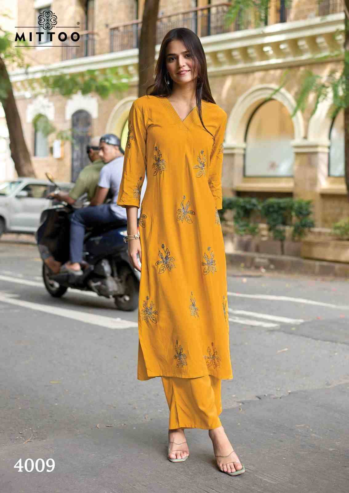 Albella Vol-2 By Mittoo 4007 To 4012 Series Designer Stylish Fancy Colorful Beautiful Party Wear & Ethnic Wear Collection Rayon Print Kurtis With Bottom At Wholesale Price