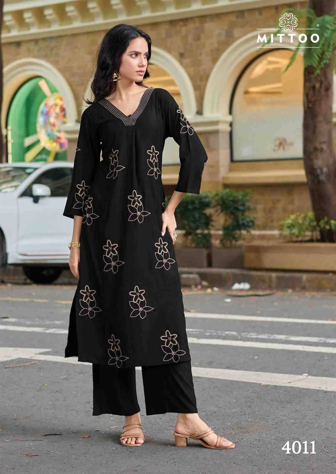 Albella Vol-2 By Mittoo 4007 To 4012 Series Designer Stylish Fancy Colorful Beautiful Party Wear & Ethnic Wear Collection Rayon Print Kurtis With Bottom At Wholesale Price
