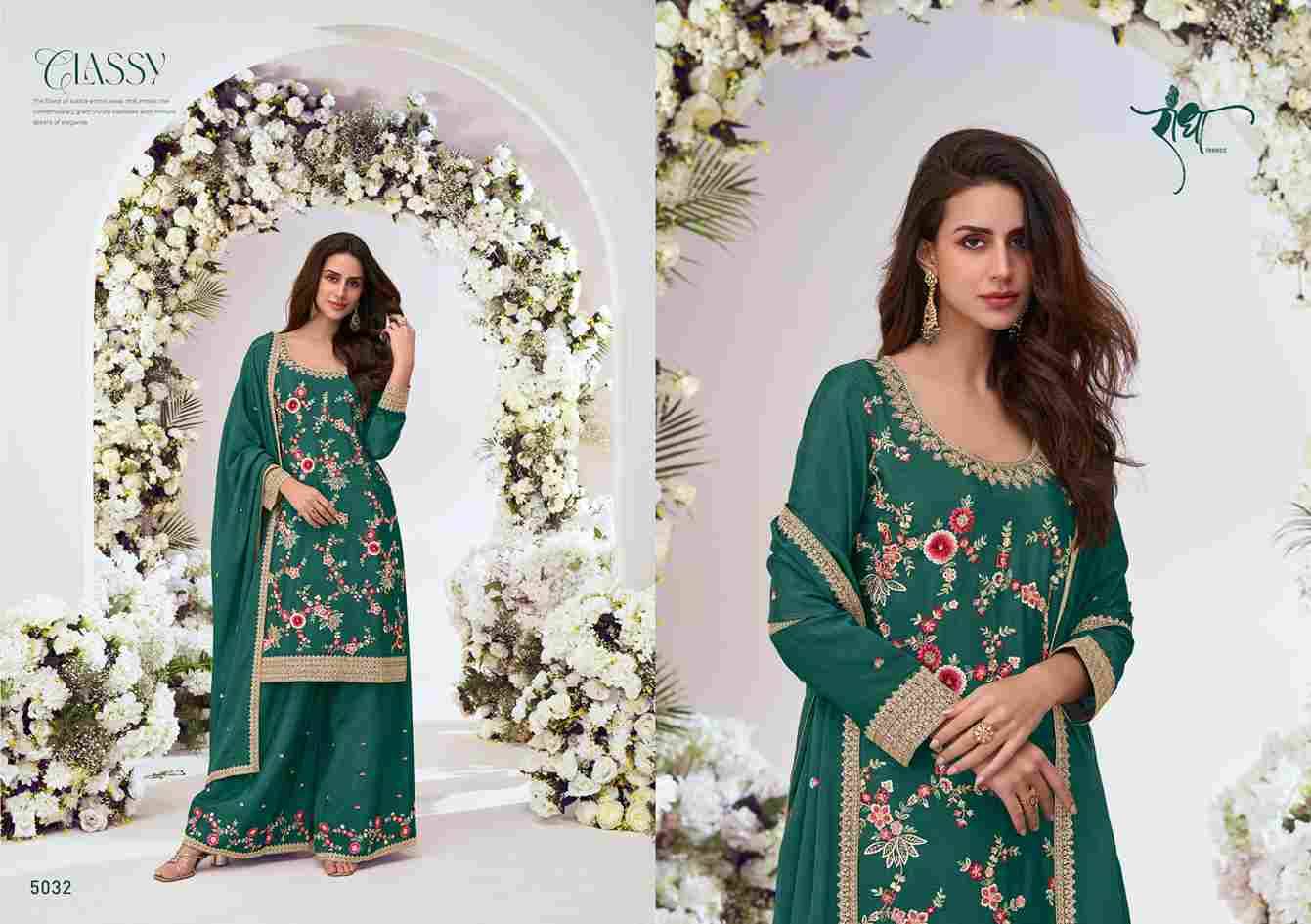 Suhagan By Radha Trendz 5031 To 5034 Series Festive Suits Beautiful Fancy Colorful Stylish Party Wear & Occasional Wear Pure Chinnon Dresses At Wholesale Price