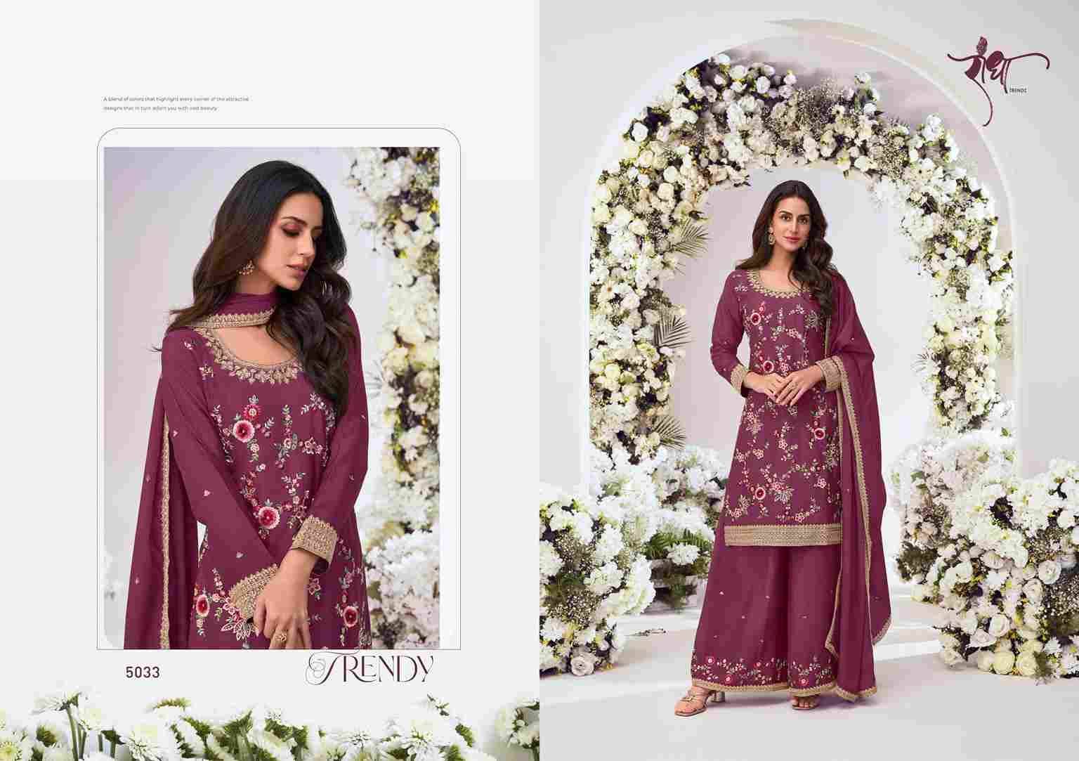 Suhagan By Radha Trendz 5031 To 5034 Series Festive Suits Beautiful Fancy Colorful Stylish Party Wear & Occasional Wear Pure Chinnon Dresses At Wholesale Price