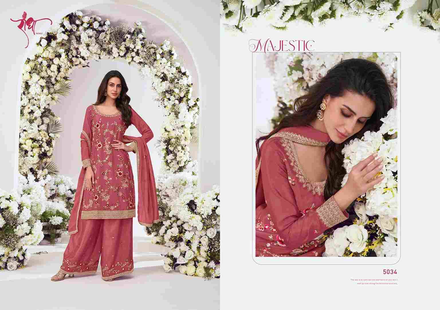 Suhagan By Radha Trendz 5031 To 5034 Series Festive Suits Beautiful Fancy Colorful Stylish Party Wear & Occasional Wear Pure Chinnon Dresses At Wholesale Price