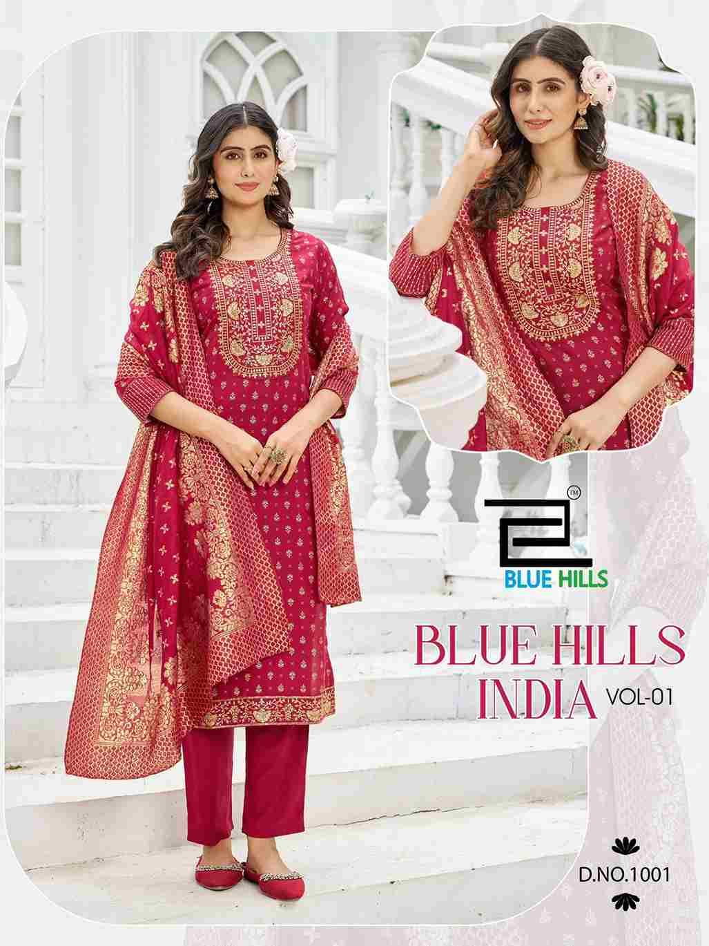 Blue Hills India Vol-1 By Blue Hills 1001 To 1006 Series Beautiful Festive Suits Stylish Fancy Colorful Casual Wear & Ethnic Wear Rayon Foil Dresses At Wholesale Price