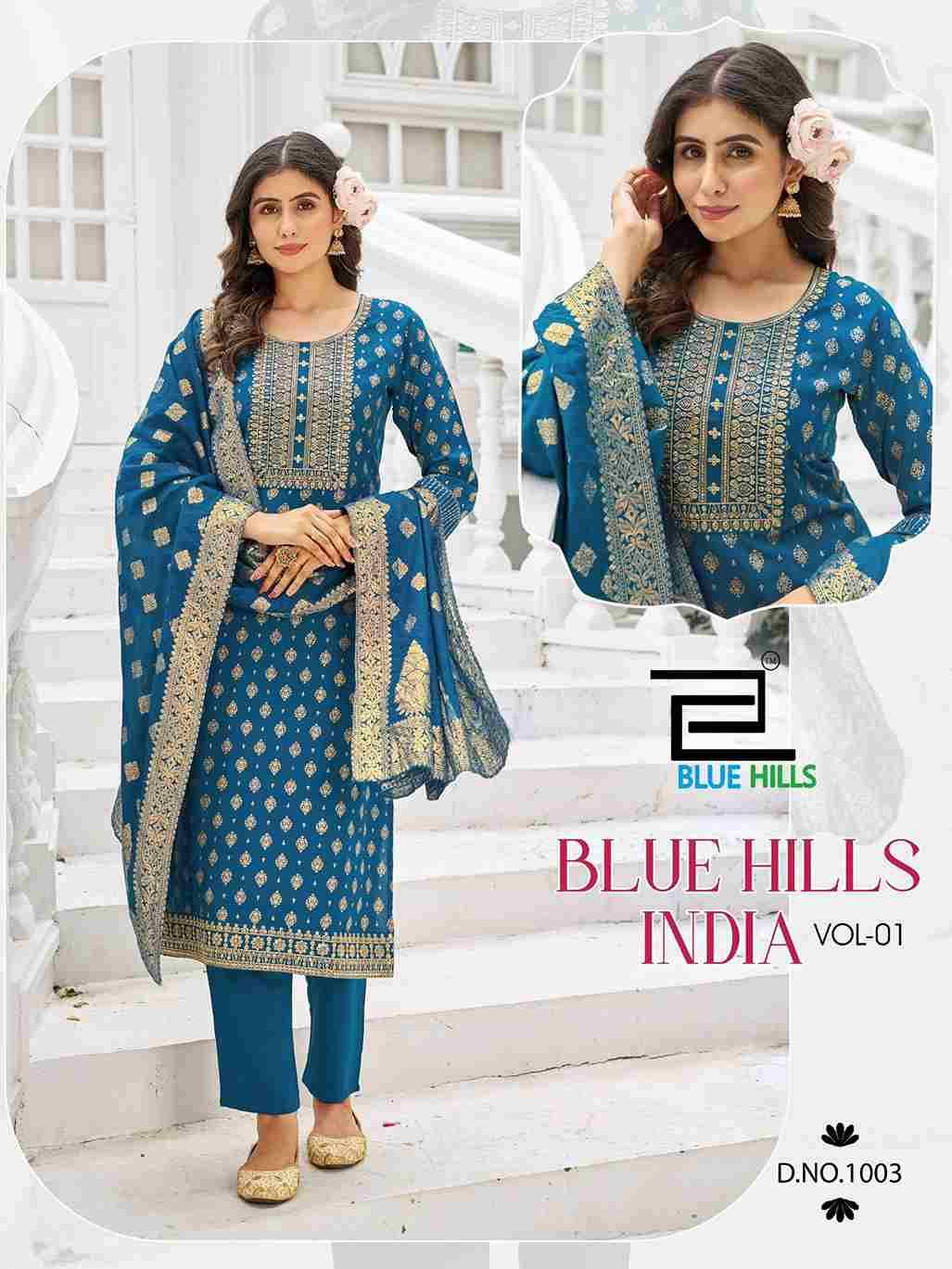 Blue Hills India Vol-1 By Blue Hills 1001 To 1006 Series Beautiful Festive Suits Stylish Fancy Colorful Casual Wear & Ethnic Wear Rayon Foil Dresses At Wholesale Price