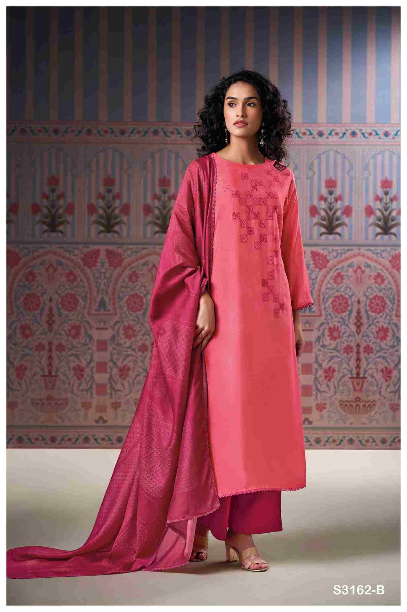 Nessa-3162 By Ganga Fashion 3162-A To 3162-C Series Beautiful Festive Suits Colorful Stylish Fancy Casual Wear & Ethnic Wear Pure Bemberg Silk Dresses At Wholesale Price